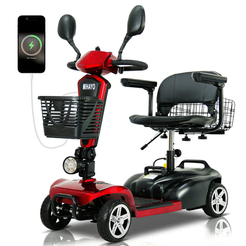 25 Mile Range Travel Foldable Mobility Scooters For Adults,Mirage S1