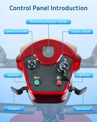 25 Mile Range Travel Foldable Mobility Scooters For Adults,Mirage S1