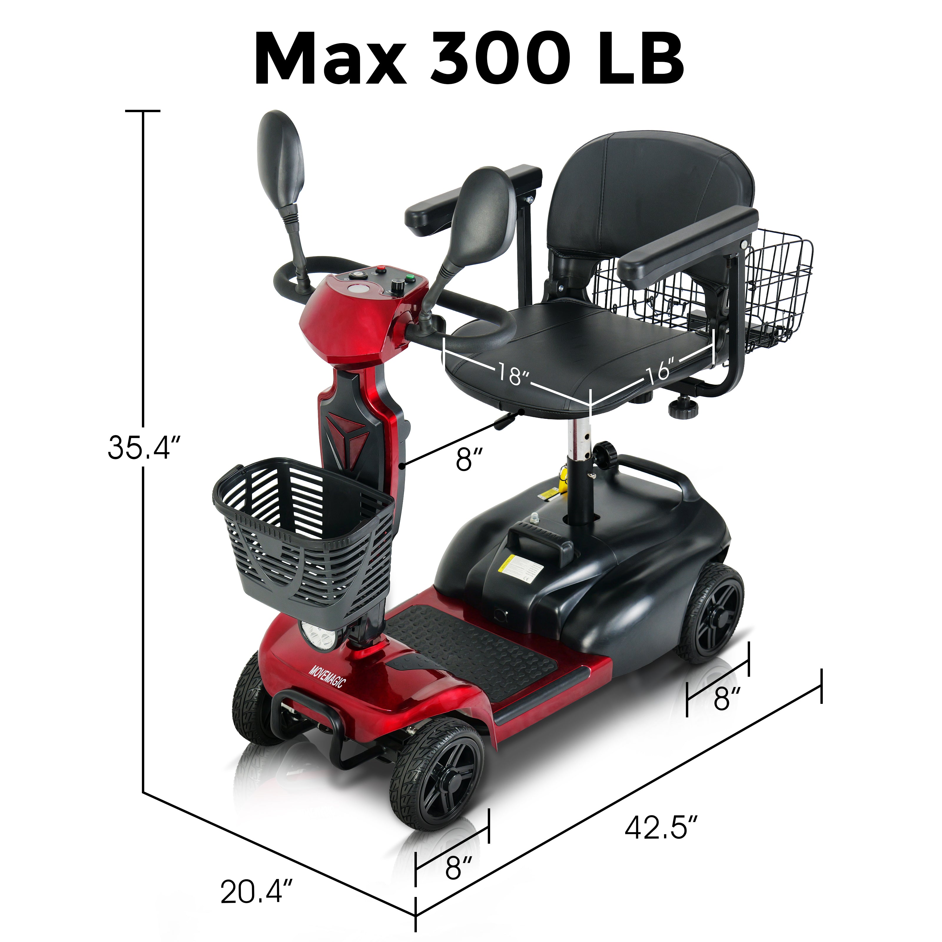 30 Miles Travel Range Mobility Scooter,Blaster S2 - mihayo