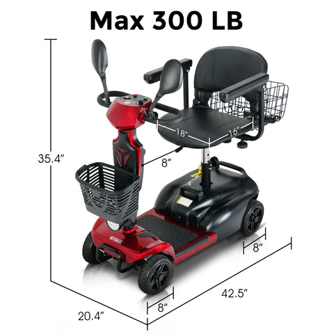 30 Miles Travel Range Mobility Scooter,Blaster S2 - mihayo