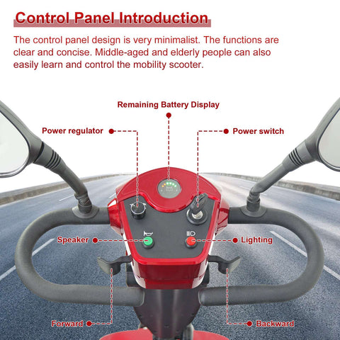 30 Miles Travel Range Mobility Scooter,Blaster Mirage S1 - mihayo