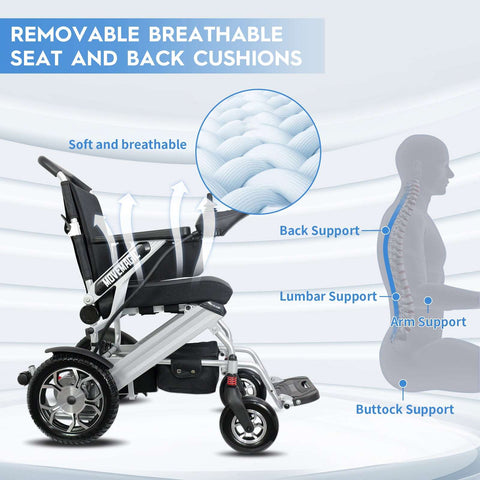 25 Miles Travel Range Electric Wheelchair, AT8 - mihayo